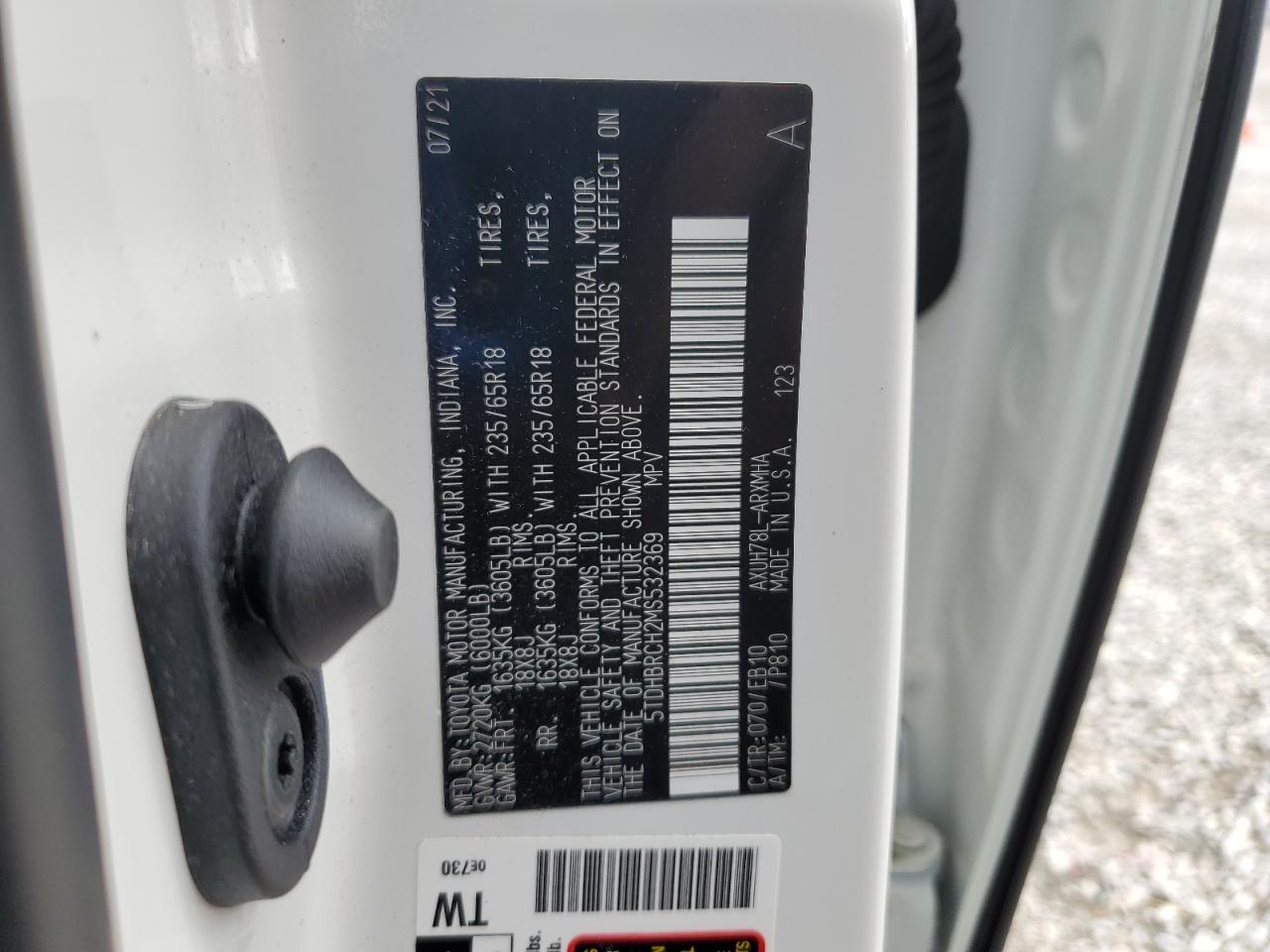 2021 TOYOTA HIGHLANDER
