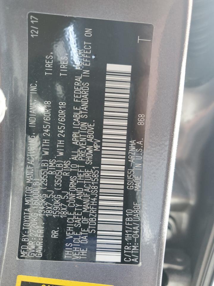 2018 TOYOTA HIGHLANDER