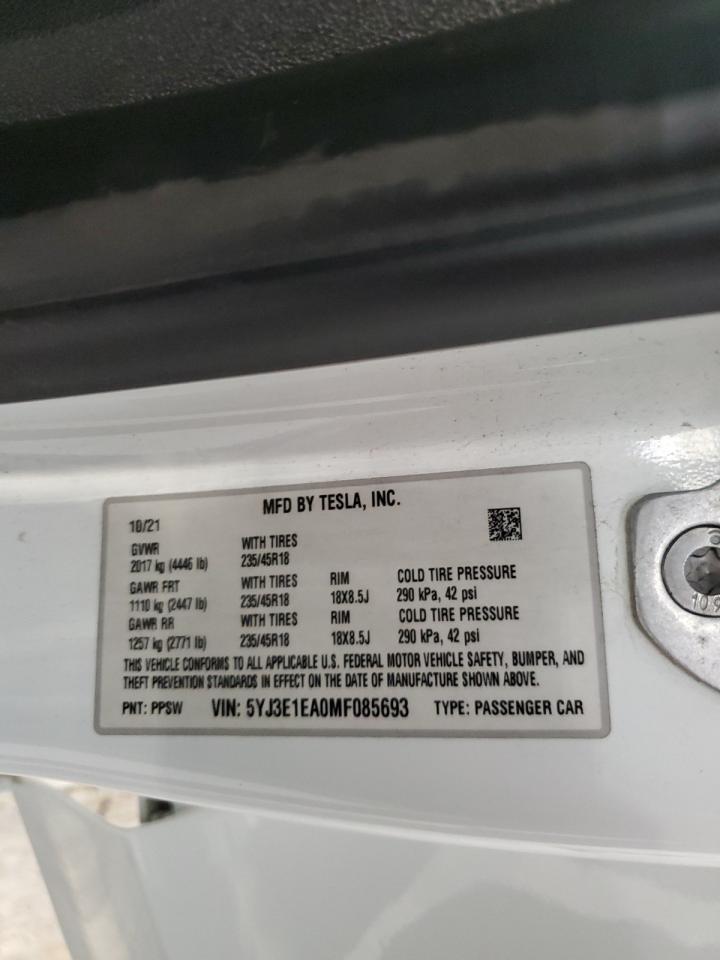 2021 TESLA MODEL 3