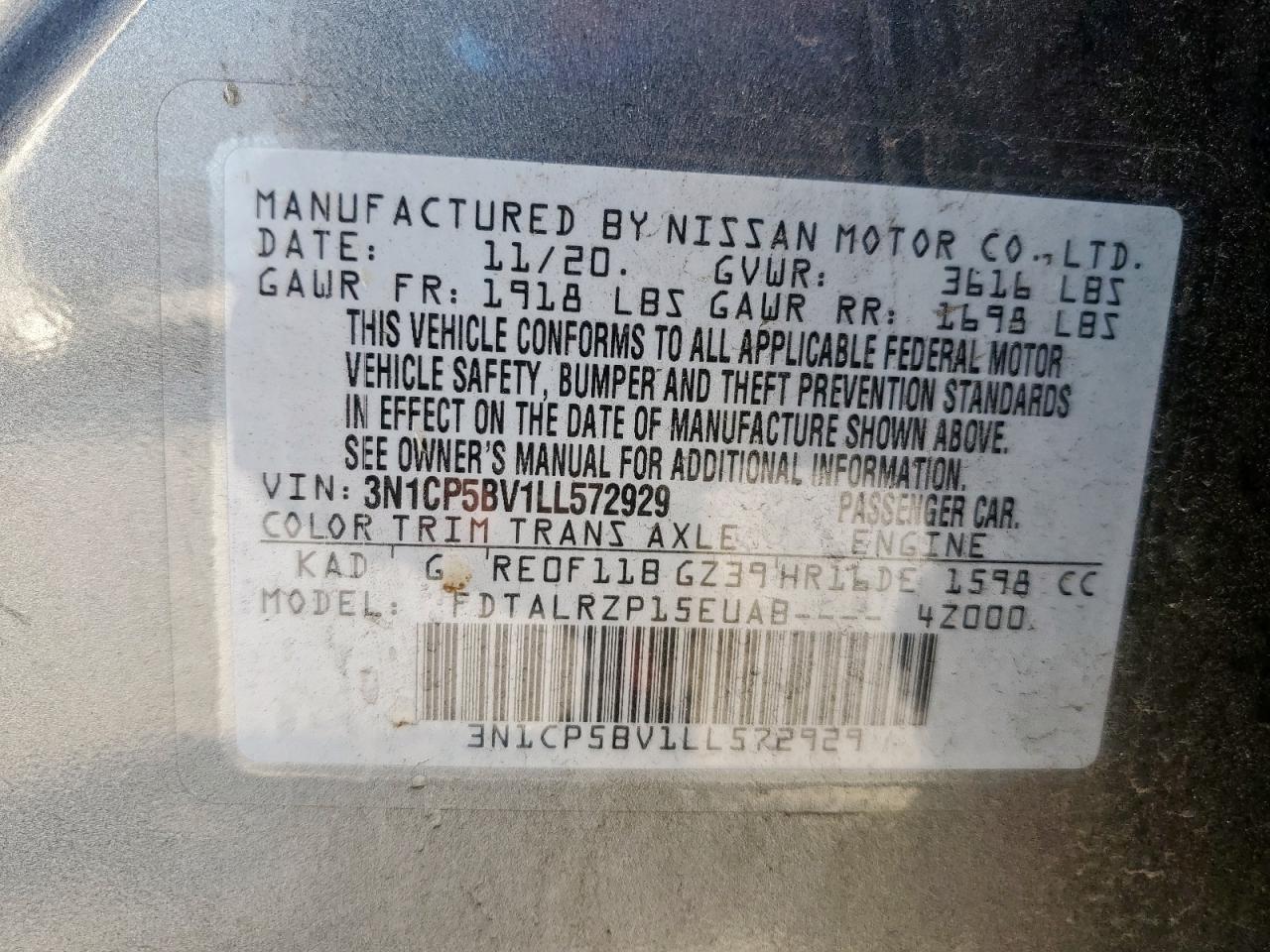 2020 NISSAN KICKS