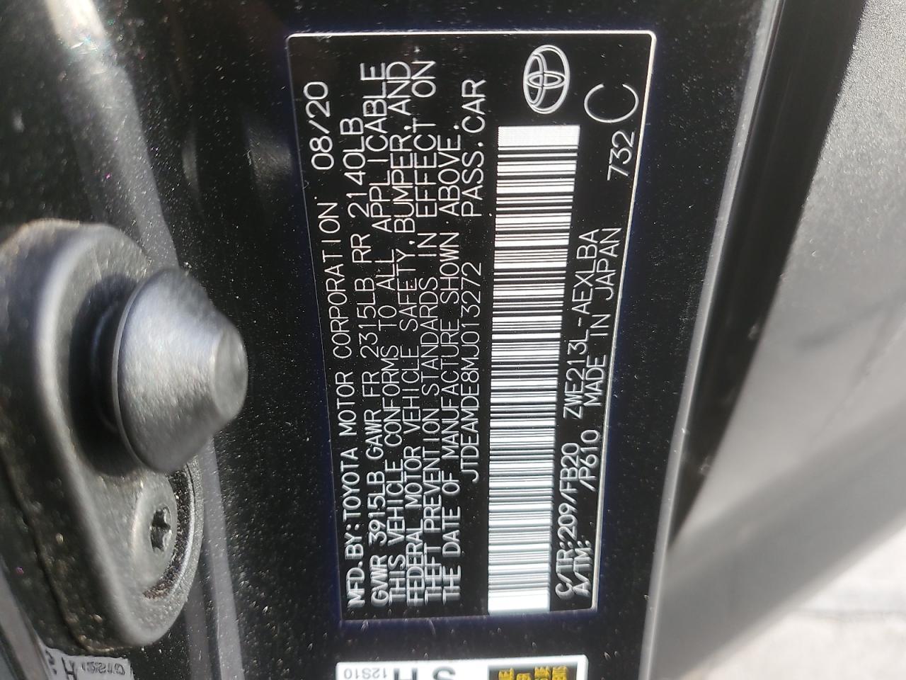 2021 TOYOTA COROLLA