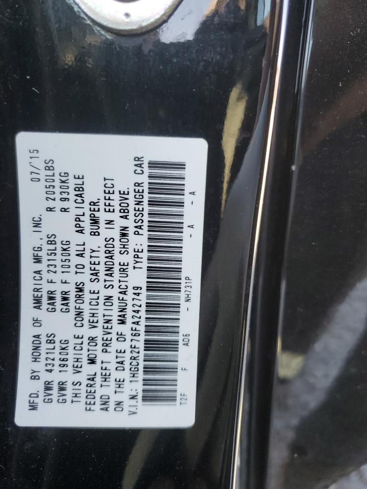 2015 HONDA ACCORD
