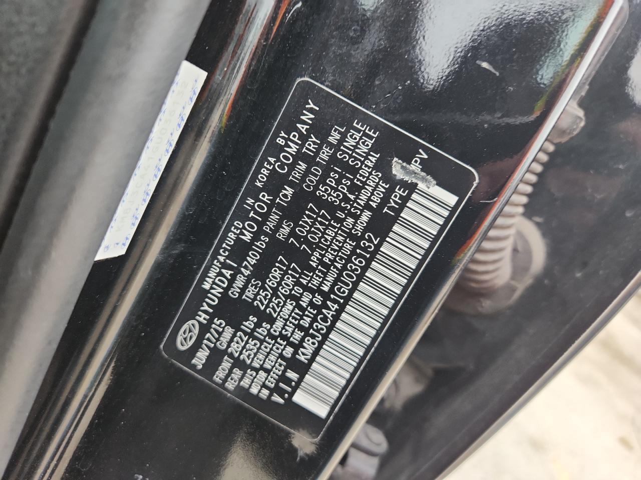 2016 HYUNDAI TUCSON