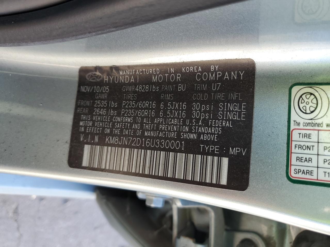 2006 HYUNDAI TUCSON