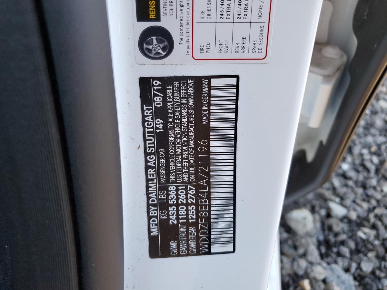 2020 MERCEDES-BENZ E-Class
