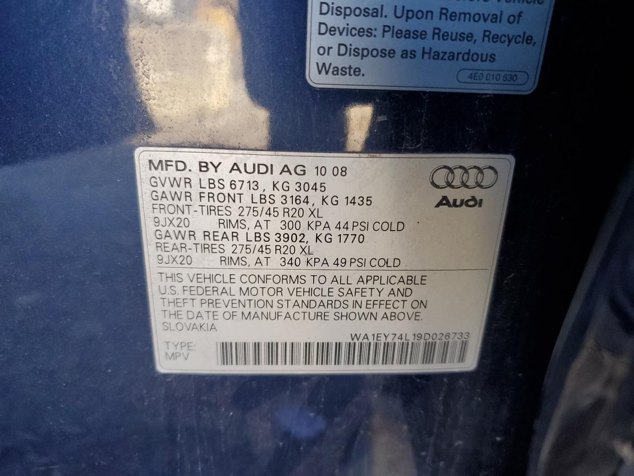 2009 AUDI Q7