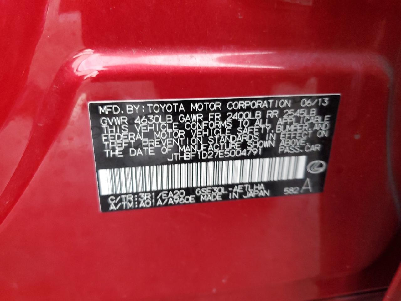 2014 LEXUS Is