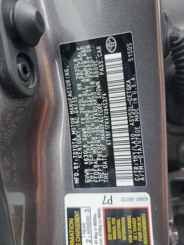 2015 TOYOTA CAMRY