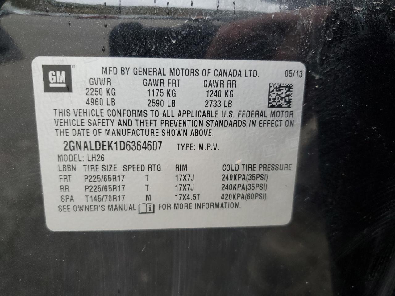 2013 CHEVROLET EQUINOX