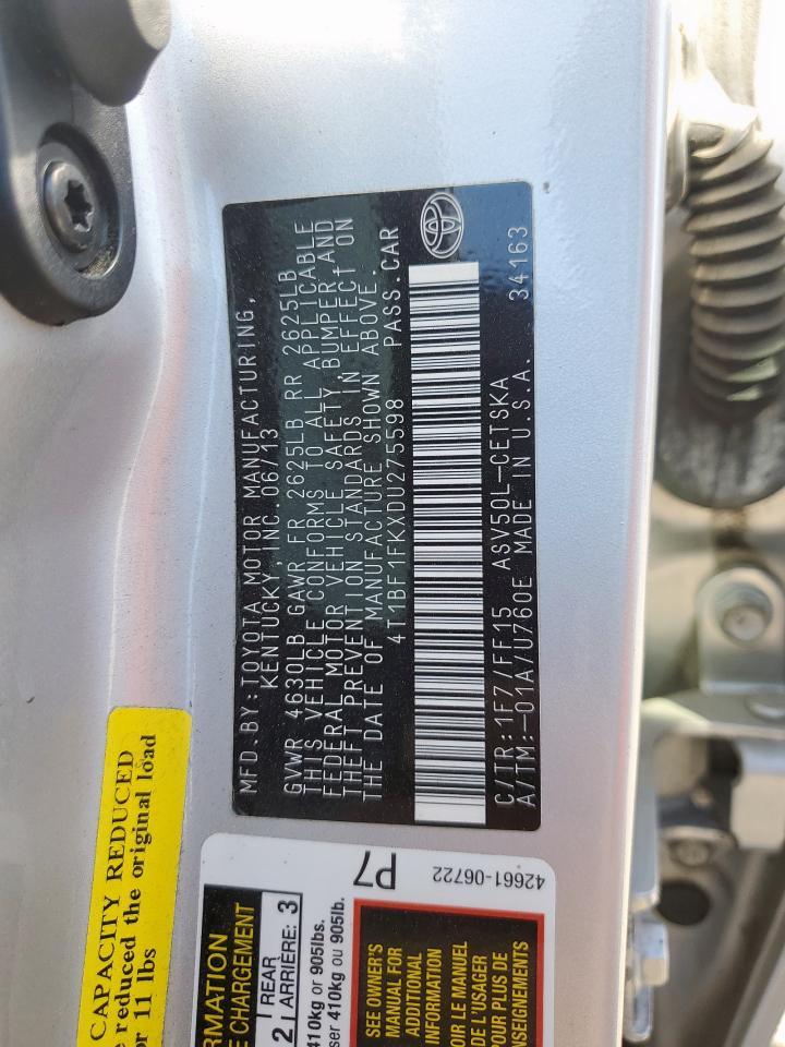 2013 TOYOTA CAMRY