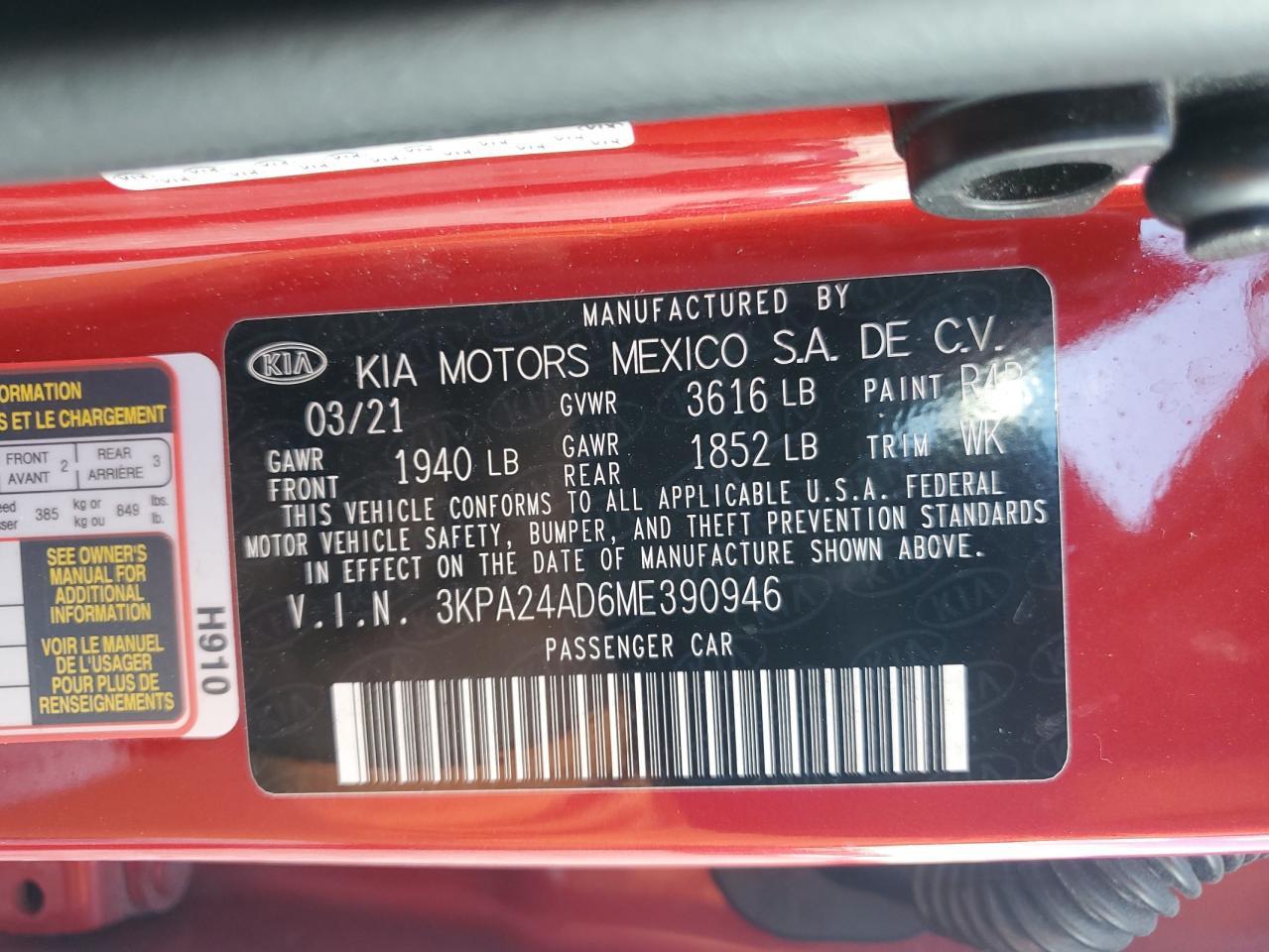 2021 KIA RIO
