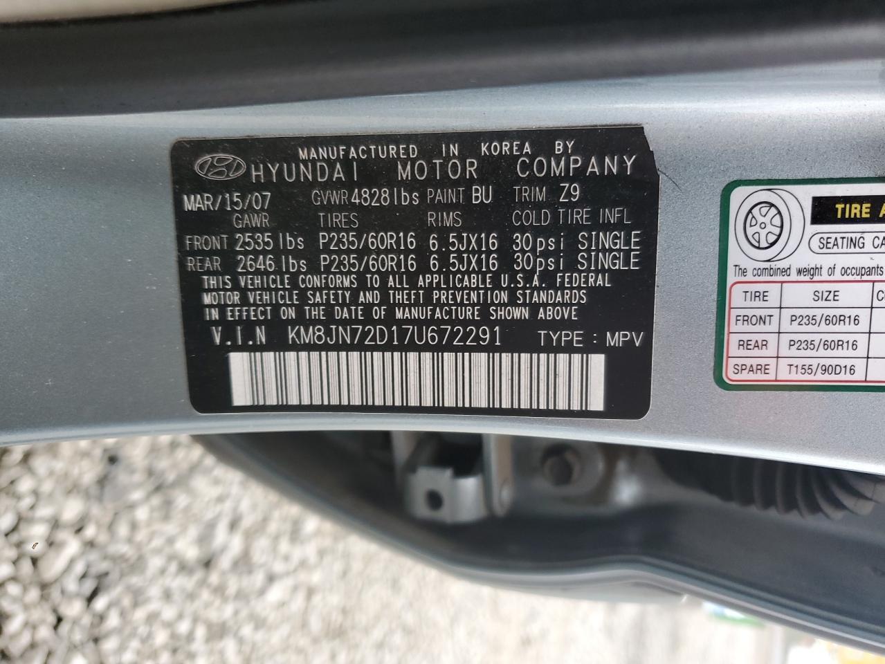 2007 HYUNDAI TUCSON