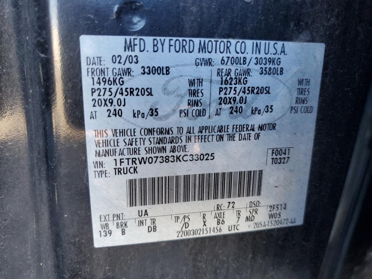 2003 FORD F-150