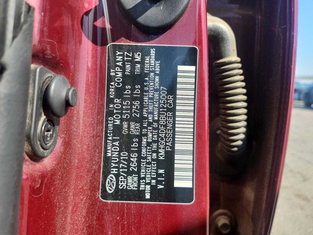 2011 HYUNDAI GENESIS