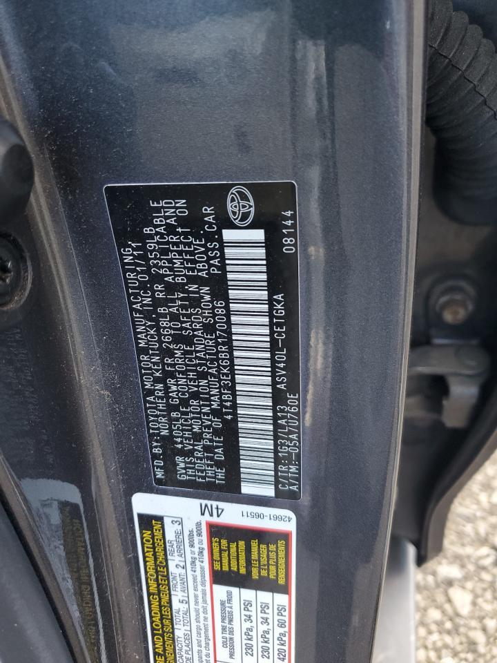 2011 TOYOTA CAMRY
