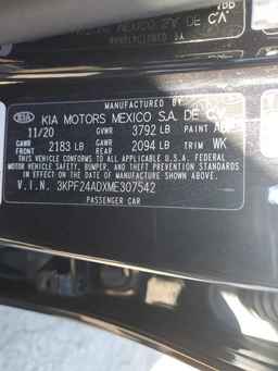 2021 KIA FORTE