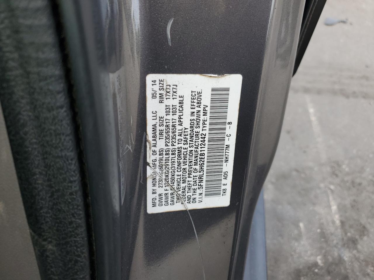 2014 HONDA ODYSSEY