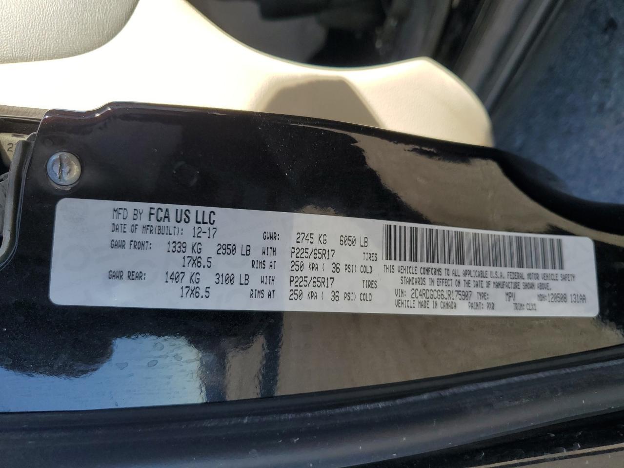 2018 DODGE GRAND CARAVAN