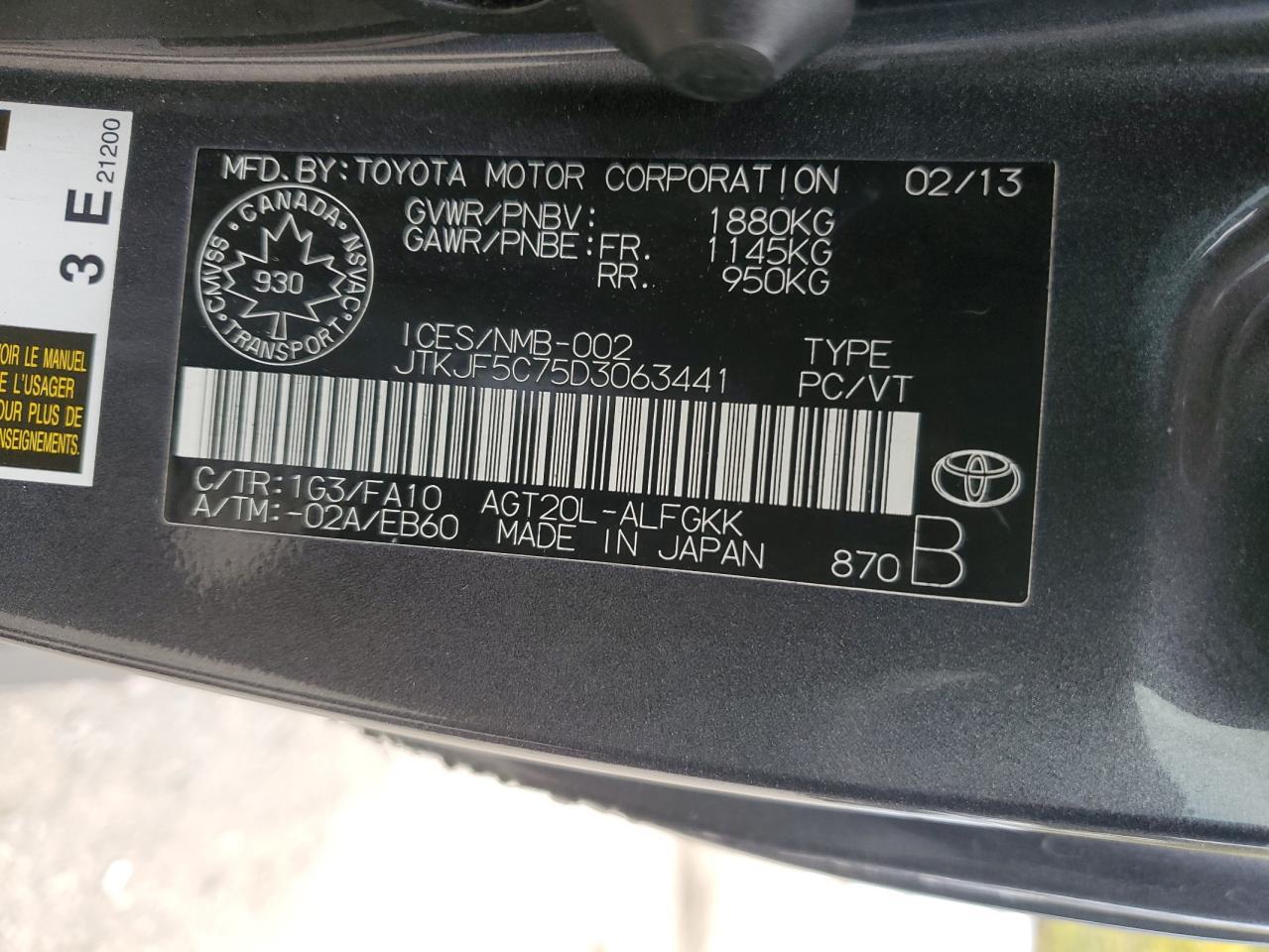 2013 TOYOTA SCION