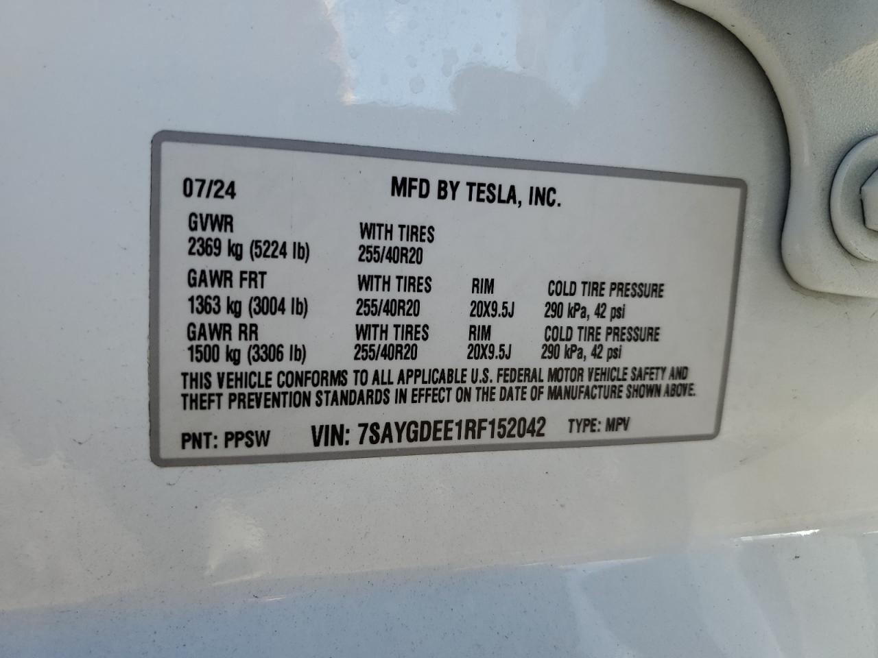 2024 TESLA MODEL Y