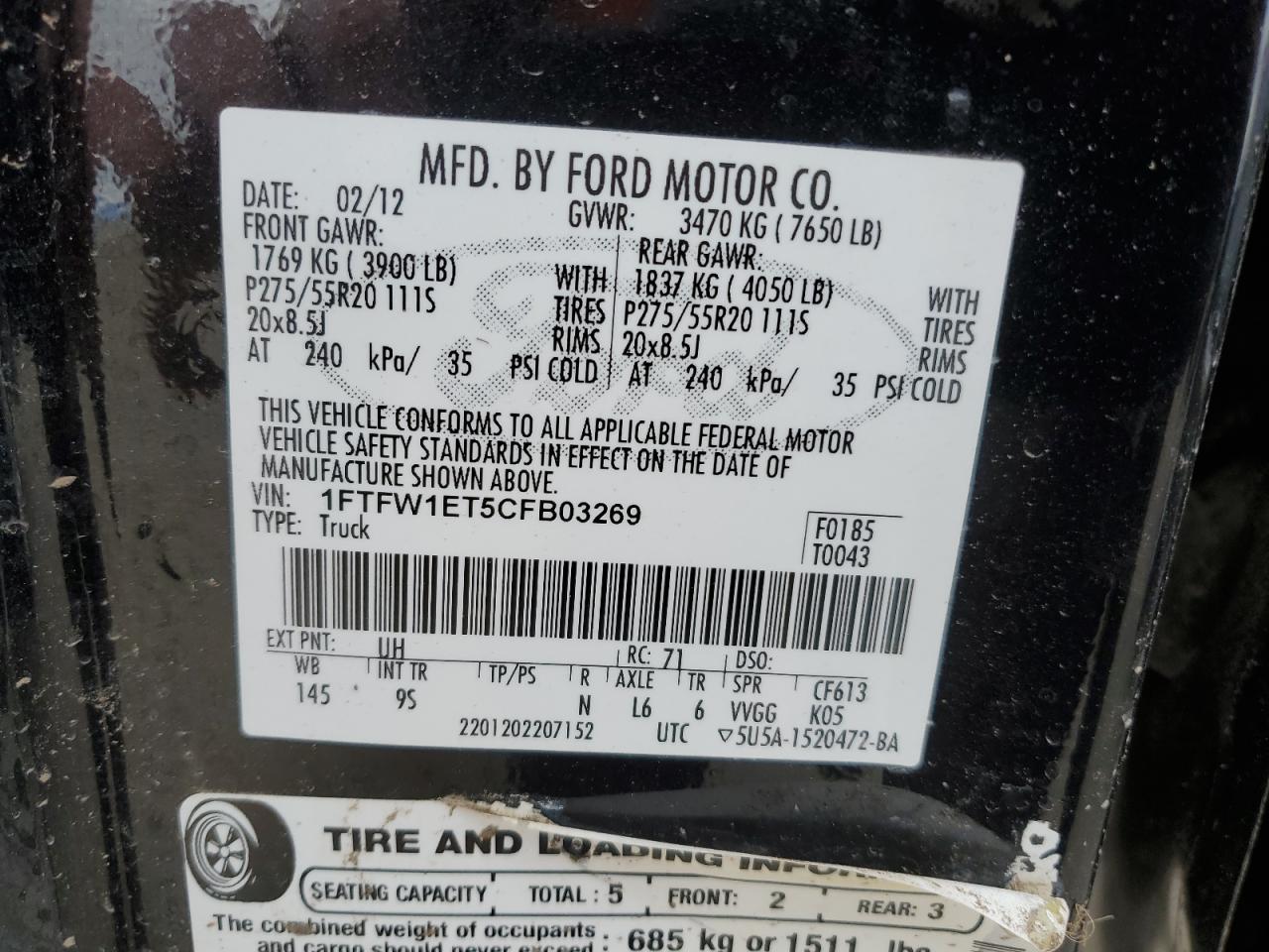2012 FORD F-150