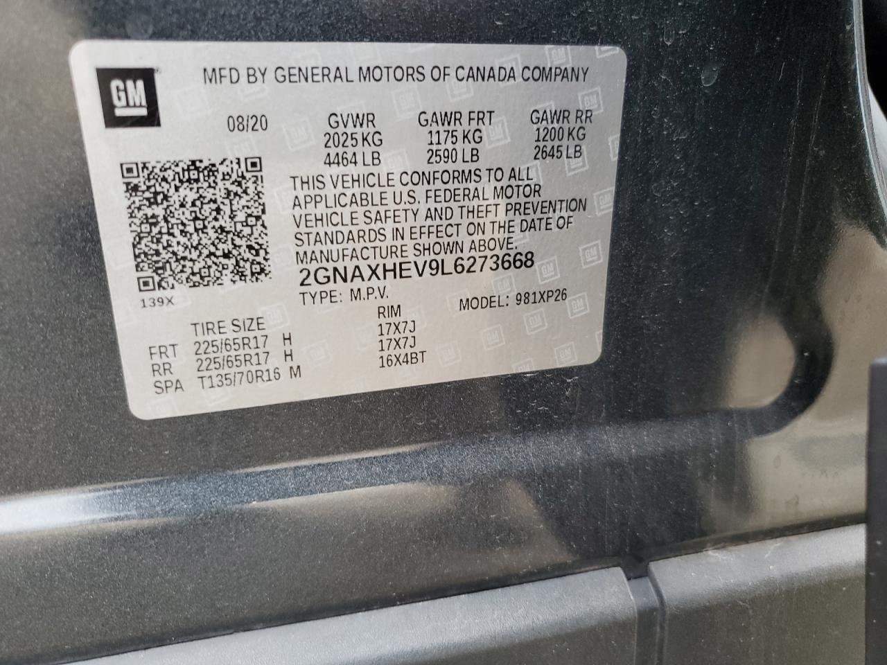 2020 CHEVROLET EQUINOX