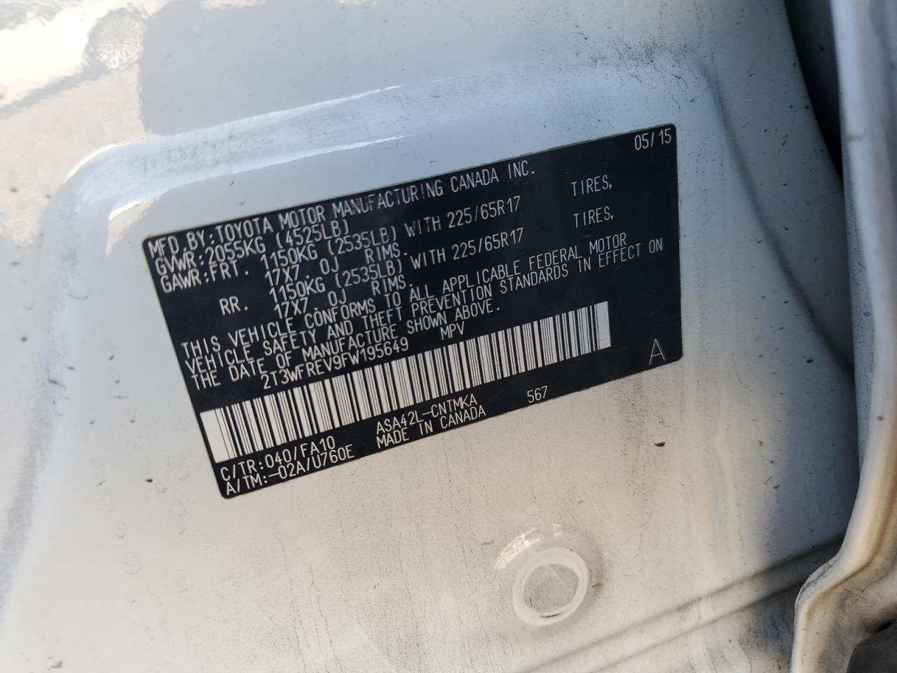 2015 TOYOTA RAV4