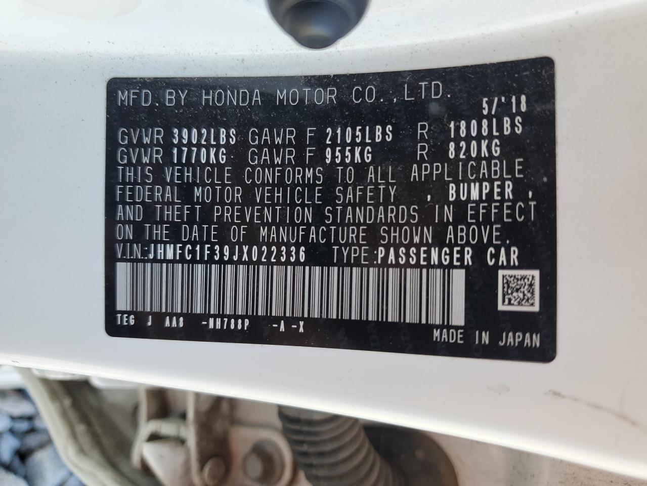 2018 HONDA CIVIC