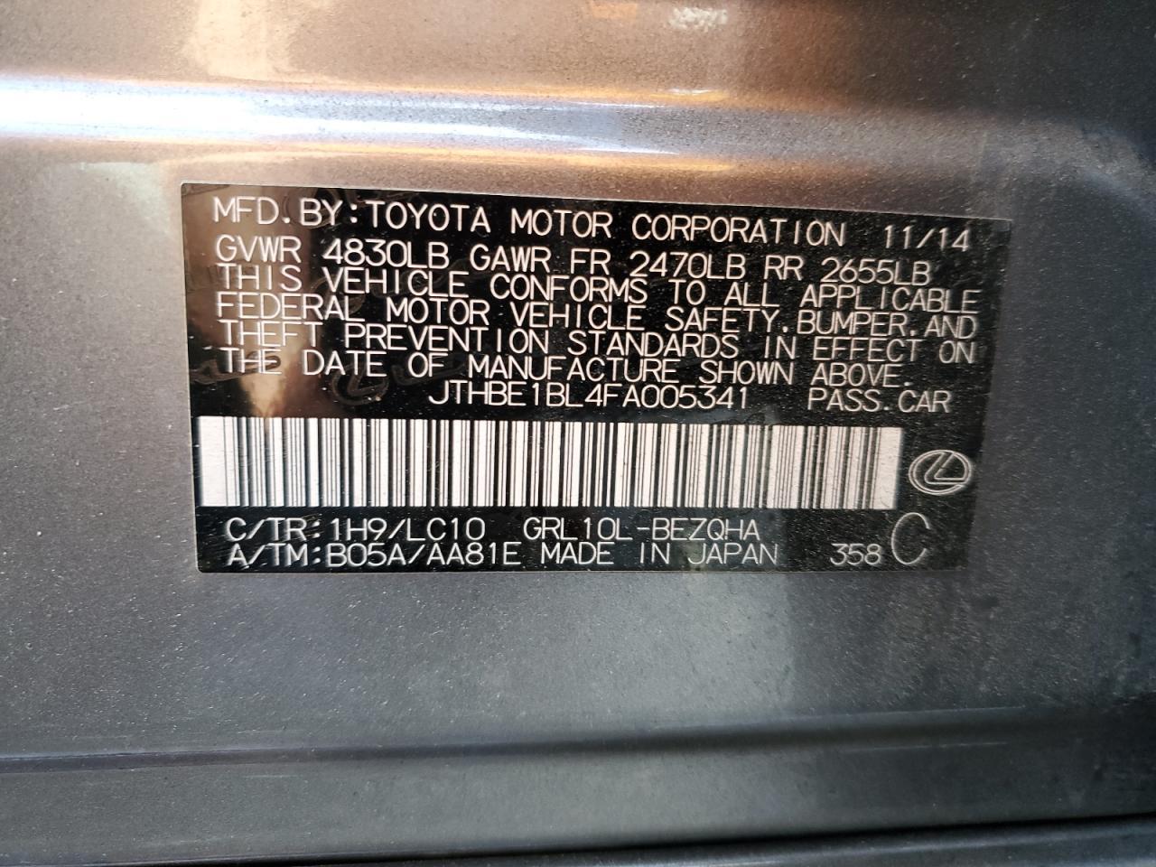 2015 LEXUS GS 350