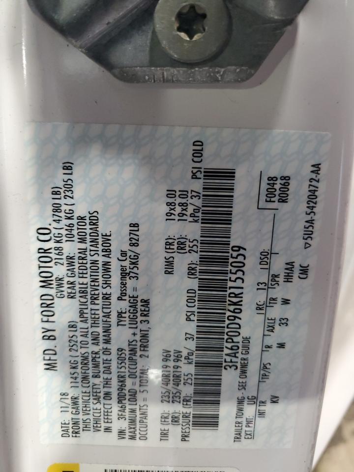2019 FORD FUSION