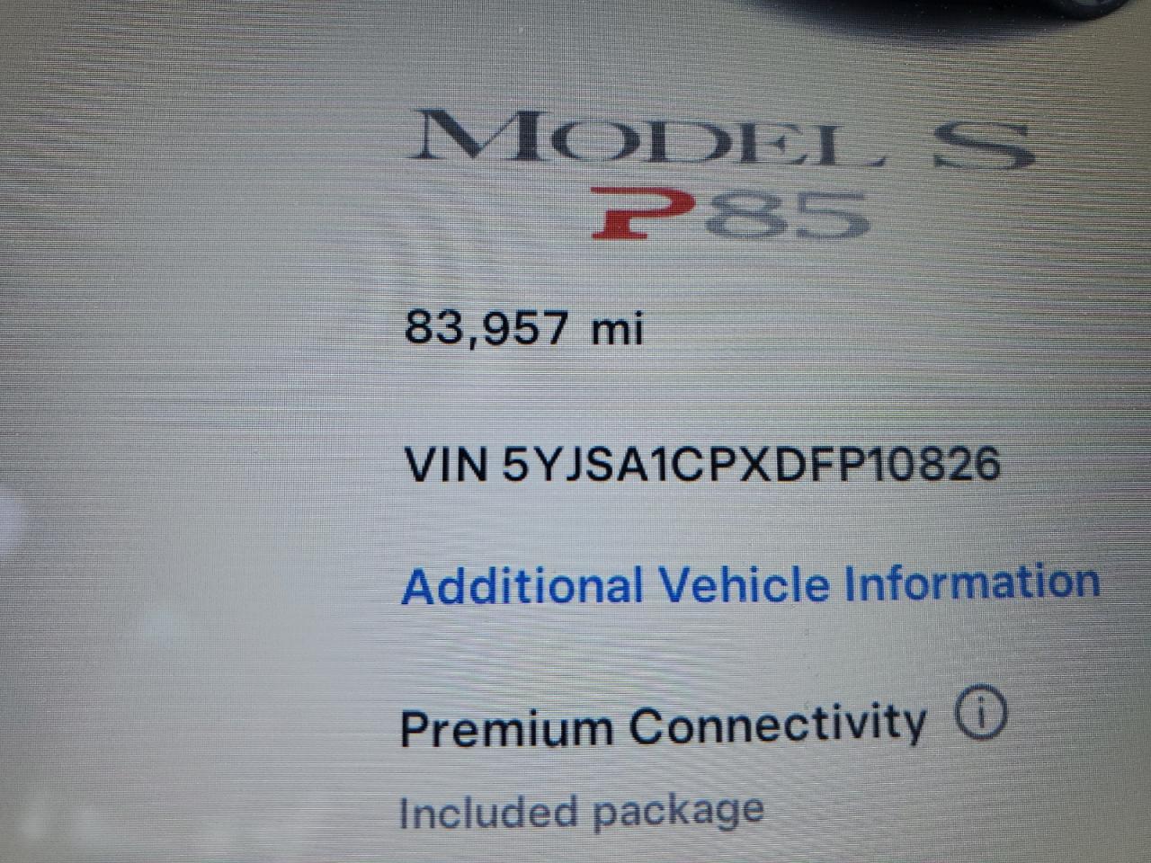 2013 TESLA MODEL S