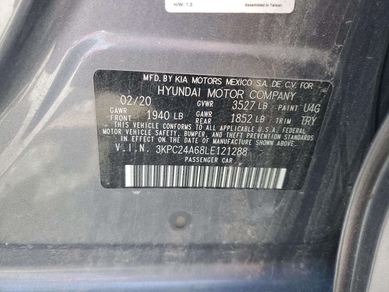 2020 HYUNDAI ACCENT