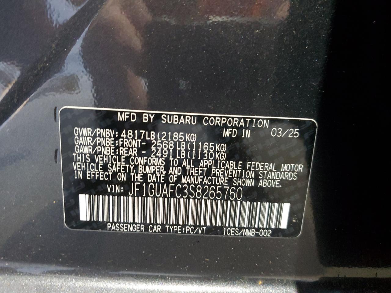 2025 SUBARU IMPREZA