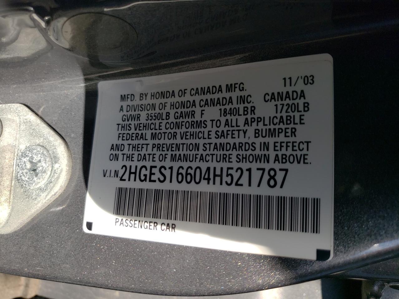 2004 HONDA CIVIC