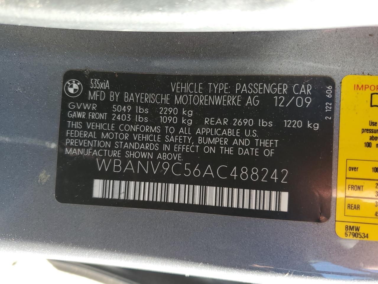 2010 BMW 5 series