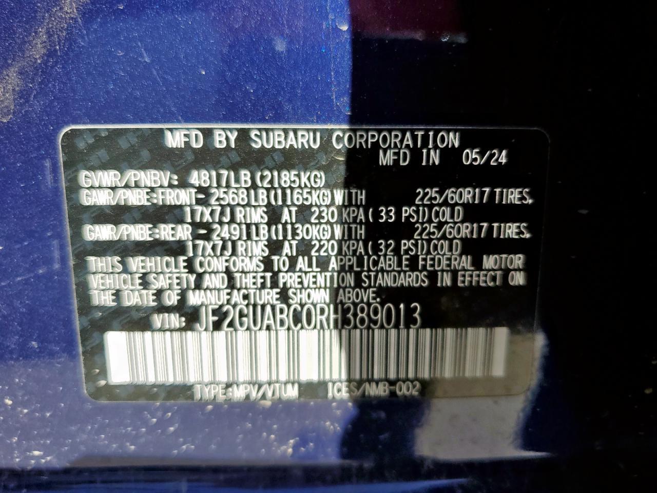 2024 SUBARU Crosstrek