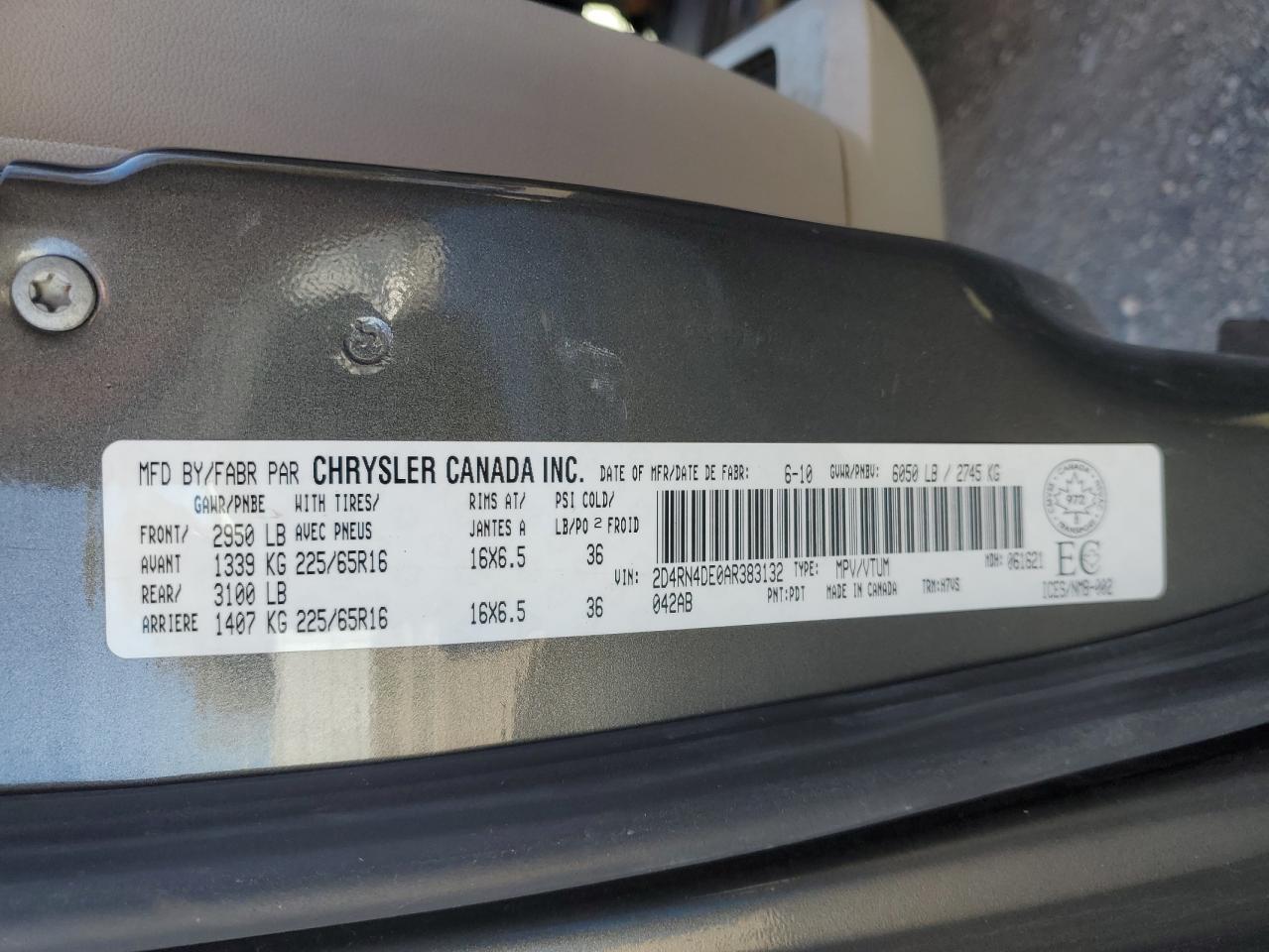 2010 DODGE GRAND CARAVAN