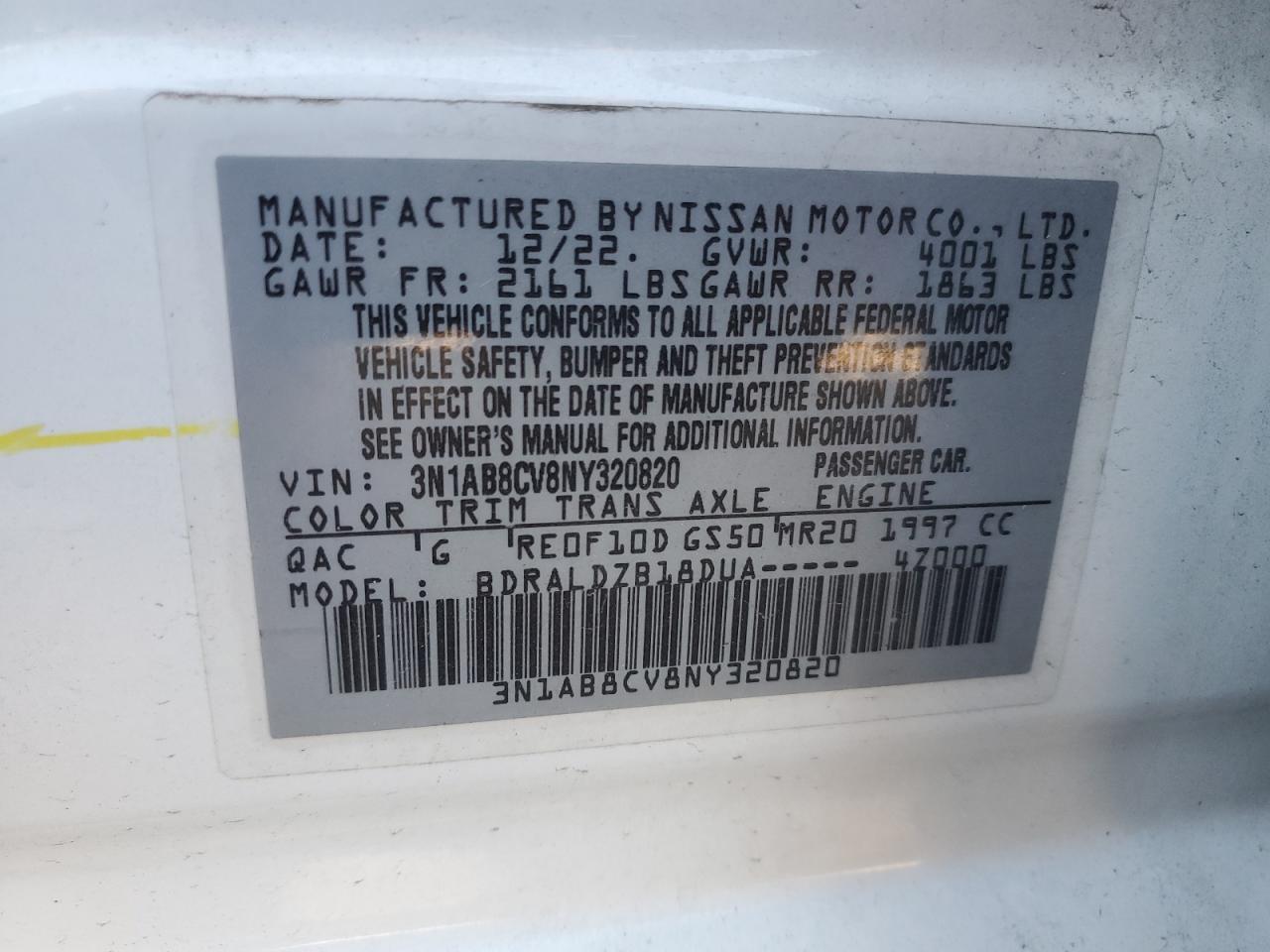 2022 NISSAN SENTRA