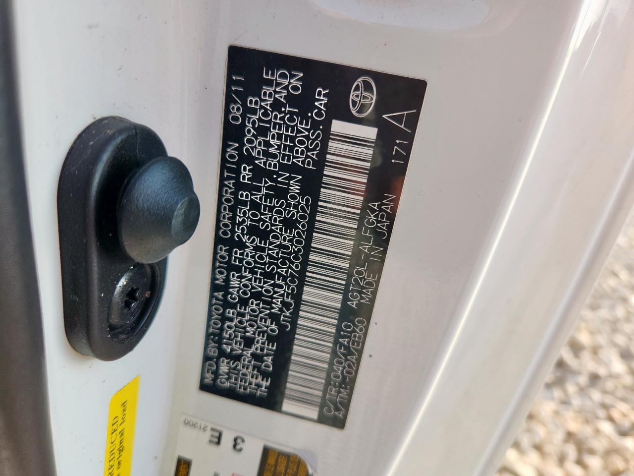 2012 TOYOTA SCION