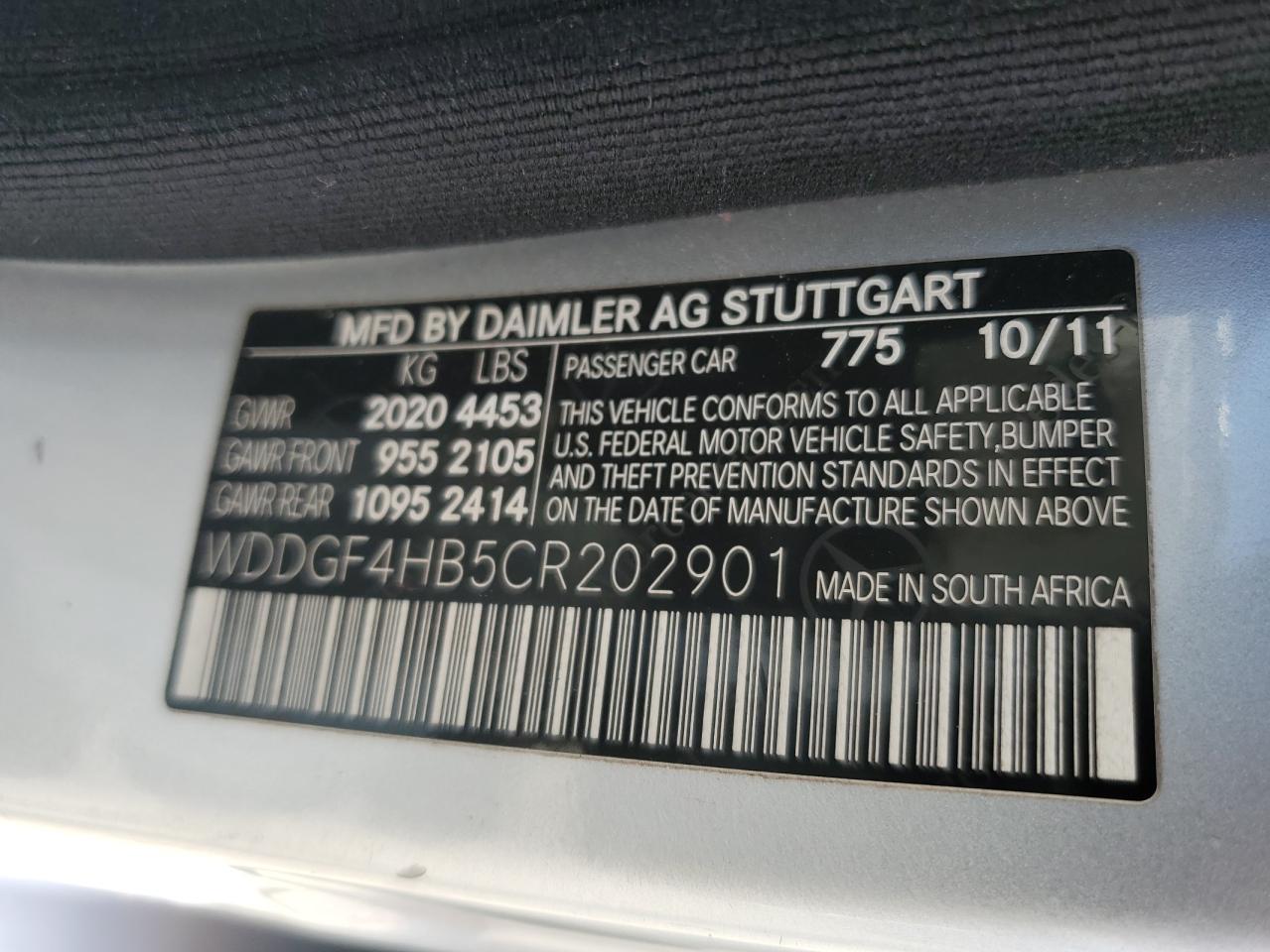 2012 MERCEDES-BENZ C-CLASS