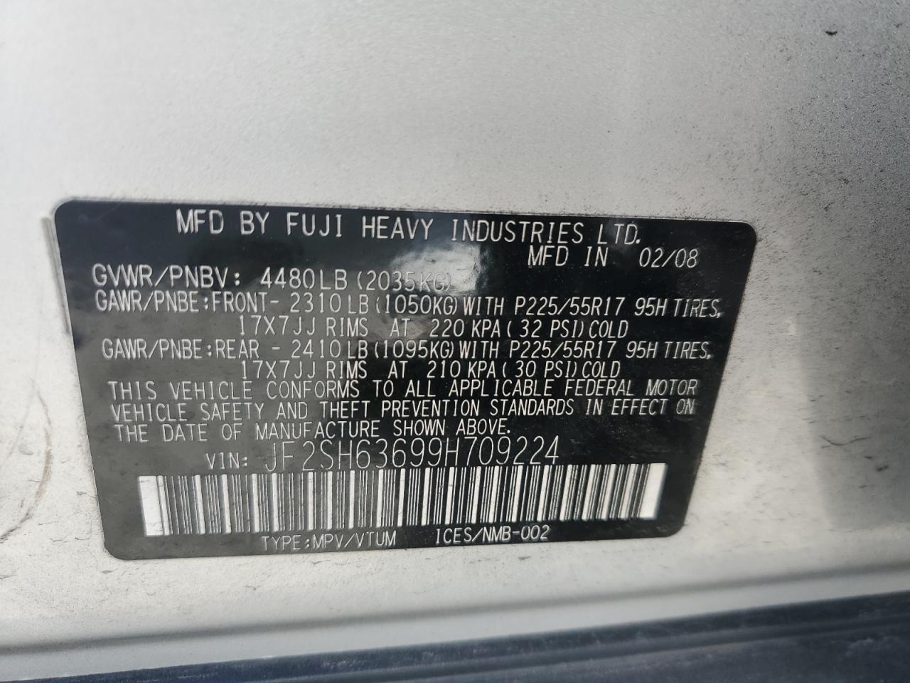 2009 SUBARU FORESTER