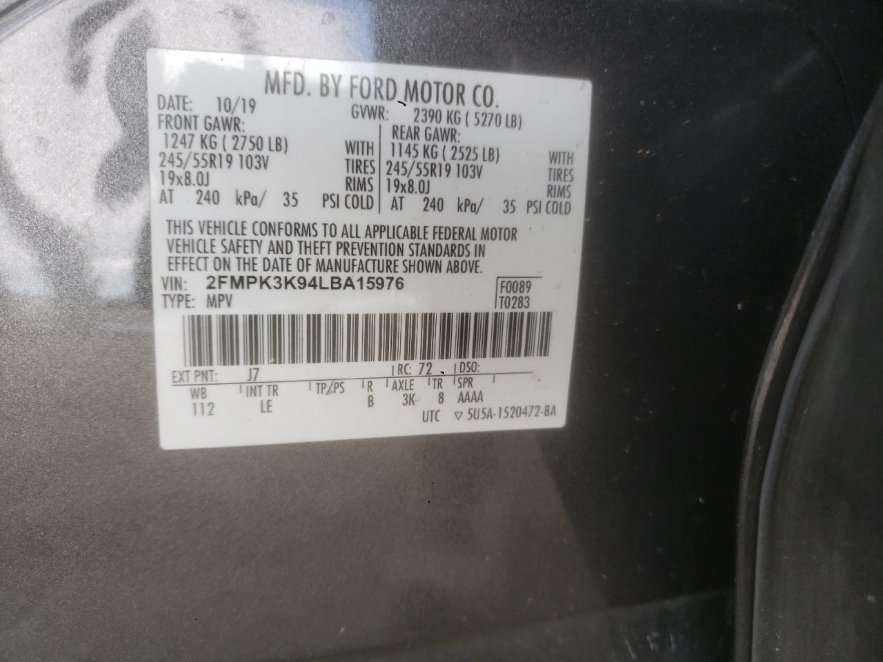 2020 FORD EDGE