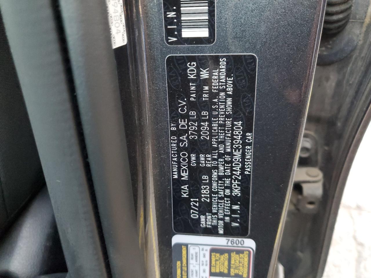 2021 KIA FORTE