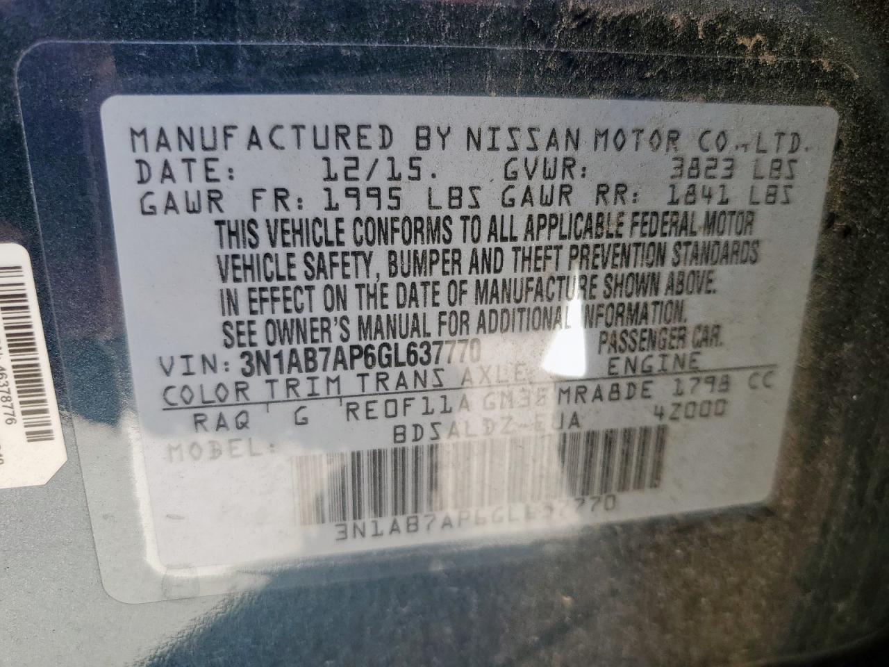 2016 NISSAN SENTRA