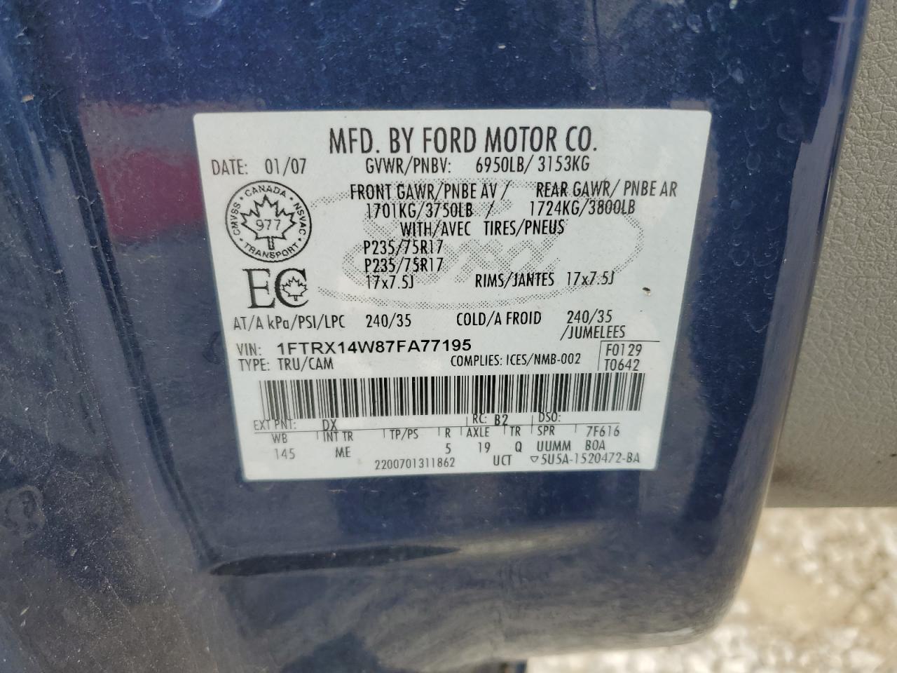2007 FORD F-150