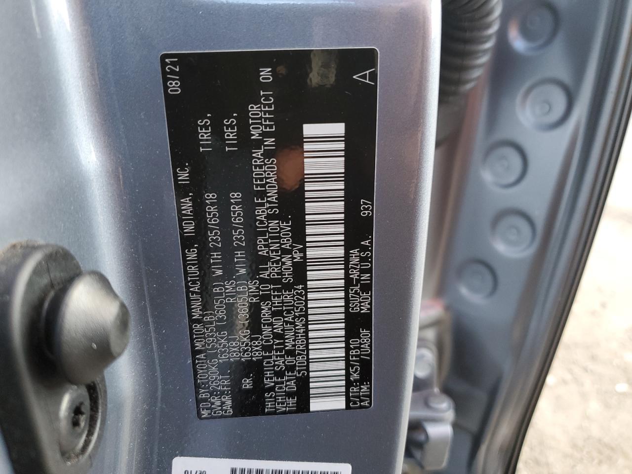 2021 TOYOTA HIGHLANDER