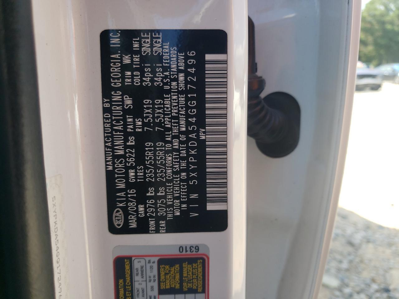 2016 KIA SORENTO