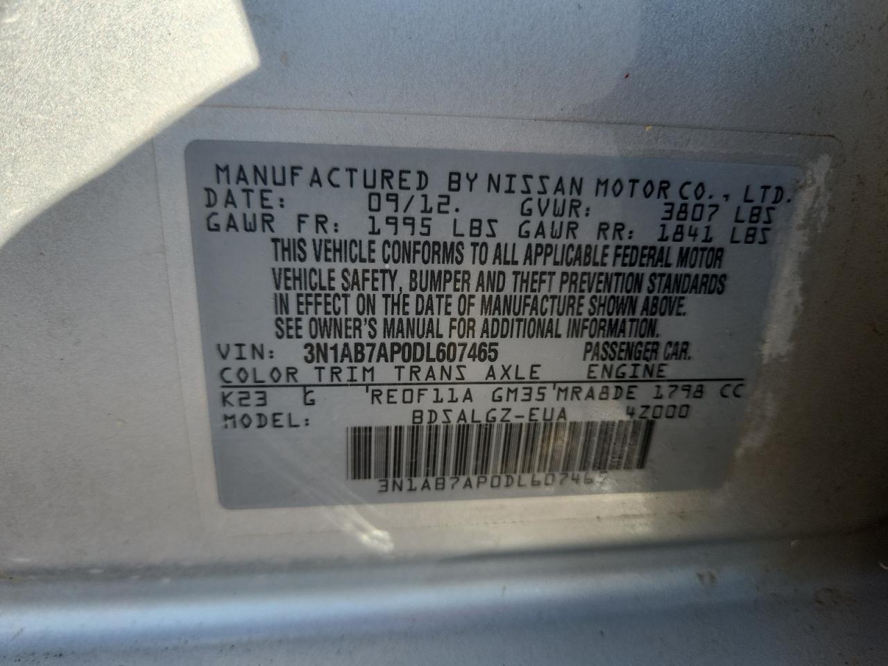 2013 NISSAN SENTRA