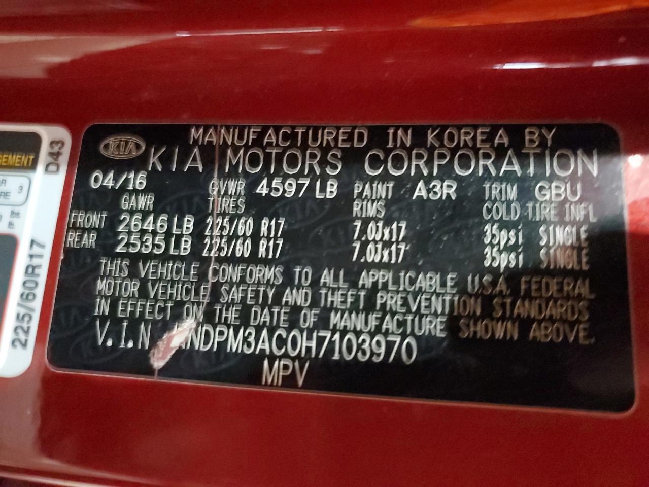 2017 KIA SPORTAGE