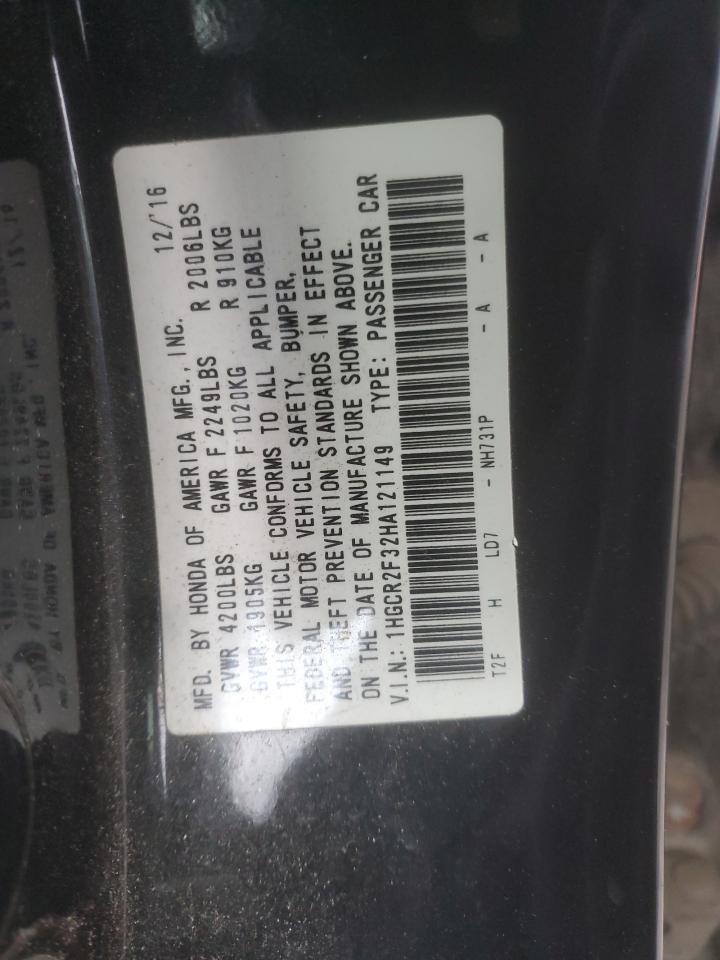 2017 HONDA ACCORD